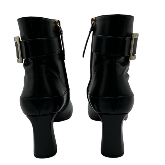 ROGER VIVIER Trompette Buckled Leather Ankle Boots size 39.5 - Picture 5 of 8